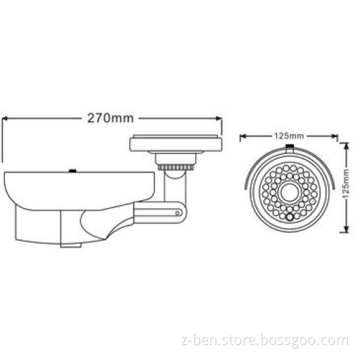 Weather-proof IR Camera with 1/3-inch Color Sony Super HAD II CCD, High Definition 700TVL
